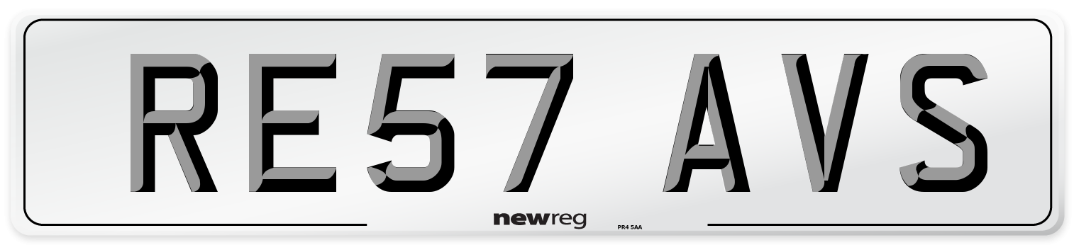 RE57 AVS Number Plate from New Reg